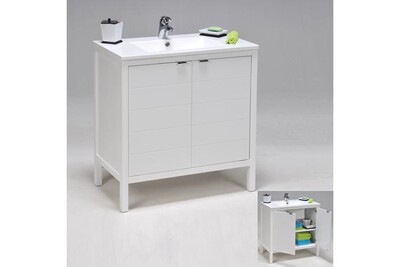 Meuble Salle De Bain Le Quai Des Affaires Meuble Sous Vasque Tribu 2 Portes Blanc Darty