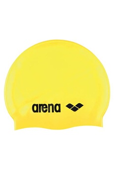 bonnet et cagoule de sports nautiques arena bonnet de bain classic silicone jaune taille taille unique adulte mixte