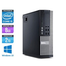 Unité centrale Optiplex 7010 SFF - Noir - Intel Core i5-3470 / 3.20 GHz - RAM 8 Go - HDD 2 To - DVDRW - Gigabit Ethernet - Windows 10 Professionnel