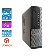 Unité centrale Optiplex 7010 Desktop - Noir - Intel Core i5-3470 / 3.20 GHz - RAM 8 Go - HDD 250 Go - DVDRW - Gigabit Ethernet - Ubuntu - Linux