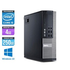 Unité centrale Optiplex 7010 SFF - Noir - Intel Core i5-3470 / 3.20 GHz - RAM 4 Go - HDD 250 Go - DVDRW - Gigabit Ethernet - Windows 10 Professionnel