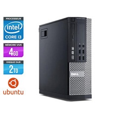Unité centrale Optiplex 7010 SFF - Noir - Intel Core i3-3220 / 3.30 GHz - RAM 4 Go - HDD 2 To - DVD - Gigabit Ethernet - Ubuntu - Linux