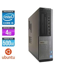 Unité centrale Optiplex 7010 Desktop - Noir - Intel Core i5-3470 / 3.20 GHz - RAM 4 Go - HDD 500 Go - DVDRW - Gigabit Ethernet - Ubuntu - Linux
