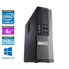 Pc Optiplex 790 SFF - Noir - Intel Core i5-2320 / 3.0 GHz - RAM 4 Go - HDD 250 Go - DVD - Gigabit Ethernet - Windows 10 Professionnel