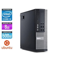 Unité centrale Optiplex 7010 SFF - Noir - Intel Core i3-3220 / 3.30 GHz - RAM 8 Go - HDD 500 Go - DVD - Gigabit Ethernet - Ubuntu - Linux