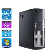 Unité centrale Optiplex 7010 SFF - Noir - Intel Core i5-3470 / 3.20 GHz - RAM 8 Go - HDD 2 To - DVDRW - Gigabit Ethernet - Windows 7 Professionnel