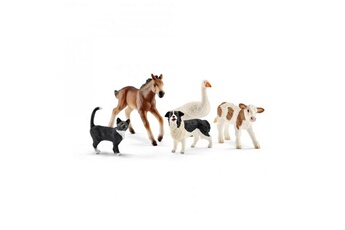 Figurine pour enfant Schleich Offre - nouveaute 2017 - kit animaux assortis farm world - figurine schleich 42386