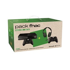 Pack Fnac Console Xbox One 500 Go Noire + 2 Manettes XBox One Sans Fil + Micro-Casque Filaire Afterglow