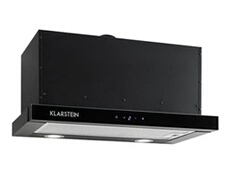 - Hotte - Téléscopique - largeur : 60 cm - profondeur : 48.5 cm - extraction et recirculation (avec kit de recirculation supplémentaire) - noir