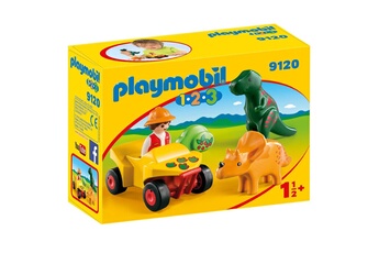 Playmobil PLAYMOBIL 9120 1.2.3 - explorateur et dinosaures