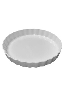 plat / moule porcelaine girard moule à tarte diamètre 27 cm en porcelaine - - blanc - porcelaine
