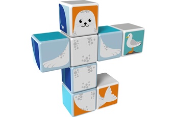 Cubes Geomag Magicube animaux du pôle nord : 8 cubes magnetiques
