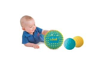 Balle, jouet sensoriel Ludi Balles sensorielles bleues et jaunes
