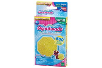 Autres jeux créatifs Aquabeads Aquabeads : recharge de 600 perles à facettes jaunes