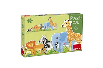Puzzle Goula Puzzle xxl 16 pièces : les animaux de la jungle