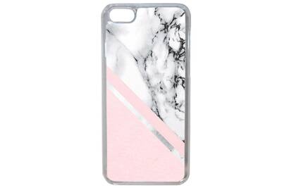 coque iphone 6 marbre rose et blanc