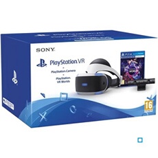 Casque de réalité virtuelle Playstation VR + Caméra PlayStation V2 + Coupon pour jeu PlayStation VR Worlds