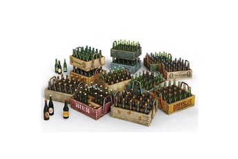 Maquette Mini Art Maquette bouteilles de bières et caisses en bois