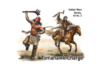 Maquette Masterbox Figurines indiens : indian wars series kit n°2 : charge au tomahawk