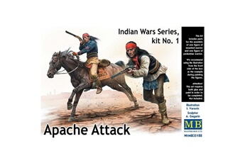 Maquette Masterbox Figurines indiens : indian wars series kit n°1 : attaque apache