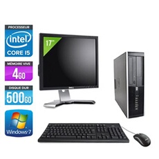 Ordinateur Elite 8100 SFF + Ecran 17'' - Noir - Intel Core i5-650 / 3.2 GHz - RAM 4 Go - HDD 500 Go - DVDRW - Gigabit Ethernet - Windows 7