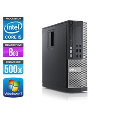 Unité centrale Optiplex 790 SFF - Noir - Intel Core i5-2400 / 3.10 GHz - RAM 8 Go - HDD 500 Go - DVD - Gigabit Ethernet - Windows 7 Professionnel