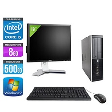Ordinateur Elite 8100 SFF + Ecran 19'' - Noir - Intel Core i5-650 / 3.2 GHz - RAM 8 Go - HDD 500 Go - DVDRW - Gigabit Ethernet - Windows 7