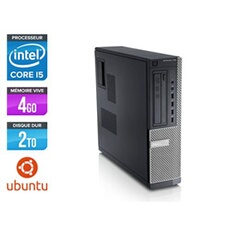Unité centrale Optiplex 790 Desktop - Noir - Intel Core i5-2400 / 3,10 GHz - RAM 4 Go - HDD 2 To - DVD - Gigabit Ethernet - Ubuntu / Linux