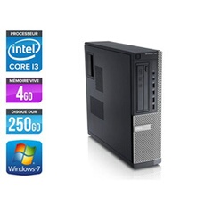 Unité centrale Optiplex 790 Desktop - Noir - Intel Core i3-2100 / 3,10 GHz - RAM 4 Go - HDD 250 Go - DVD - Gigabit Ethernet - Windows 7 Professionnel