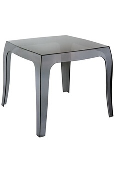 table d'appoint 'retro' design noire transparente