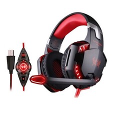 Casque audio GENERIQUE Casque Gaming KOTION EACH G2200 USB 7.1 surround Microphone LED - Noir / Rouge