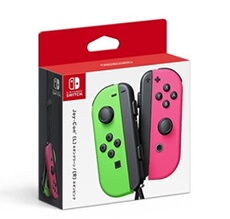 Paire de manettes Joy-Con Switch Vert Néon et Rose Néon