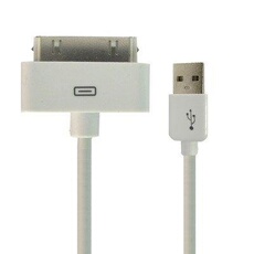 NOVAGO Cordon 1 M de Synchronisation USB, Câble chargeur pour Apple iPhone 4s, iPhone 4, iPhone 3GS/3G, iPad 2/iPad/iPad3, iPod Touch