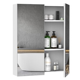 VidaXL Armoire à miroir de salle de bain Chêne brun 80x20,5x64 cm Bois 815524 - Maison VidaXL Armoire à miroir de salle de bain Chêne brun 80x20,5x64 cm Bois 815524 - Maison