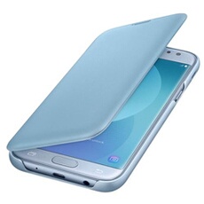 Samsung Wallet Cover Ef-Wj730 - Protection À Rabat Pour Téléphone Portable - Bleu - Pour Galaxy J7 (2017)