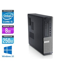 Unité centrale Optiplex 790 Desktop - Noir - Intel Core i5-2400 / 3,10 GHz - RAM 8 Go - HDD 250 Go - DVD - Gigabit Ethernet - Windows 10