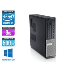 Unité centrale Optiplex 790 Desktop - Noir - Intel Core i5-2400 / 3,10 GHz - RAM 8 Go - HDD 500 Go - DVD - Gigabit Ethernet - Windows 10