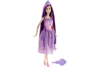 Poupées Mattel Poupée barbie : princesse chevelure magique : violet et rose