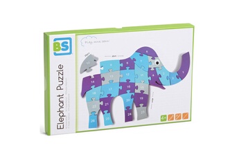 Puzzle Bs Jeux Puzzle 26 pièces en bois : eléphant