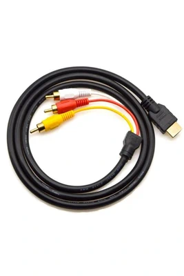 Adaptateur et convertisseur CABLING ® Câble HDMI mâle vers 3 RCA composite mâle 1,5m (adaptateur vidéo HDMI vers RCA composite)