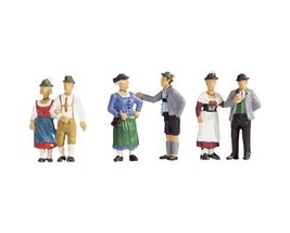 Figurines Modélisme Ferroviaire Noch - 6 Voyageurs Sans Bancs - Échelle H0 (1:87) - Pour Dioramas Et Réseaux
