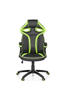 chaise gaming hjh office chaise gaming / chaise de bureau guardian simili cuir noir / vert