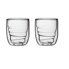 Set de 2 verres Eléments Bois double-paroi 75 ml