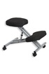 Idimex Tabouret ergonomique ROBERT siège ajustable repose genoux chaise de bureau sans dossier, en métal et assise rembourrée noir photo 1