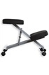 Idimex Tabouret ergonomique ROBERT siège ajustable repose genoux chaise de bureau sans dossier, en métal et assise rembourrée noir photo 2