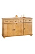 Idimex Buffet COLMAR commode bahut vaisselier meuble bas rangement avec 3 tiroirs et 3 portes, en pin massif teinté et ciré photo 1