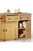 Idimex Buffet COLMAR commode bahut vaisselier meuble bas rangement avec 3 tiroirs et 3 portes, en pin massif teinté et ciré photo 2
