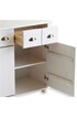 Idimex Buffet COLMAR commode bahut vaisselier meuble bas rangement avec 3 tiroirs et 3 portes, en pin massif lasuré blanc photo 3