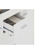 Idimex Buffet ELODIE, commode meuble de rangement avec 4 tiroirs et 2 portes, en mélaminé blanc mat photo 4