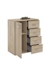Idimex Buffet OSCAR, commode meuble de rangement avec 4 tiroirs et 1 porte, en mélaminé décor chêne sonoma photo 4